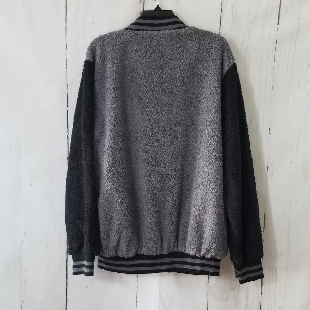 Original Deluxe Men's Varsity Sherpa Fleece Jacket - Picture 3 of 8